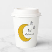 Gobelets En Papier Customizable Eid Paper Cup with Moon & Stars (Verso)