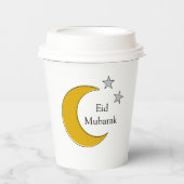 Gobelets En Papier Customizable Eid Paper Cup with Moon & Stars (Recto)