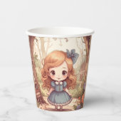 Gobelets En Papier Cute Alice in Wonderland Whimsical Woodland Art (Recto)