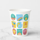 Gobelets En Papier Cute animal récompensé Motivational Étiquette de c (Recto)