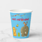 Gobelets En Papier Cute Animaux Personnalisable Anniversaire gosse ta (Recto)