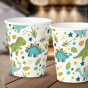 Gobelets En Papier Cute Animaux préhistoriques Motif Dinosaur