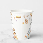 Gobelets En Papier Cute Aquarelle Musical Animaux africains Anniversa (Droite)