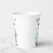 Gobelets En Papier Cute aquarelle Petit Baby shower Dinosaure (Droite)