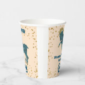 Gobelets En Papier Cute Aries Premier Anniversaire & Gold Confetti (Droite)