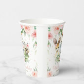 Gobelets En Papier Cute Australian Animaux Rose Floral 1er anniversai (Droite)