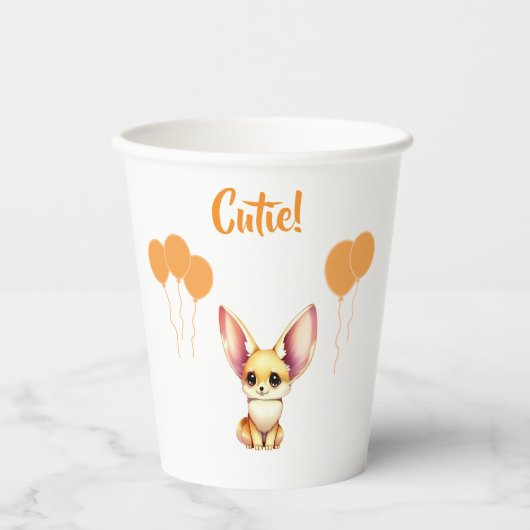 Gobelets En Papier Cute Baby Fennec Fox (Recto)