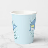Gobelets En Papier Cute baleine Baby shower Kawaii (Gauche)