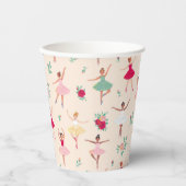 Gobelets En Papier Cute Ballerina Fille Anniversaire Invitation (Recto)