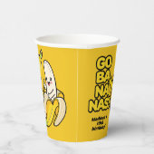 Gobelets En Papier Cute bananes texte personnalisé (Droite)