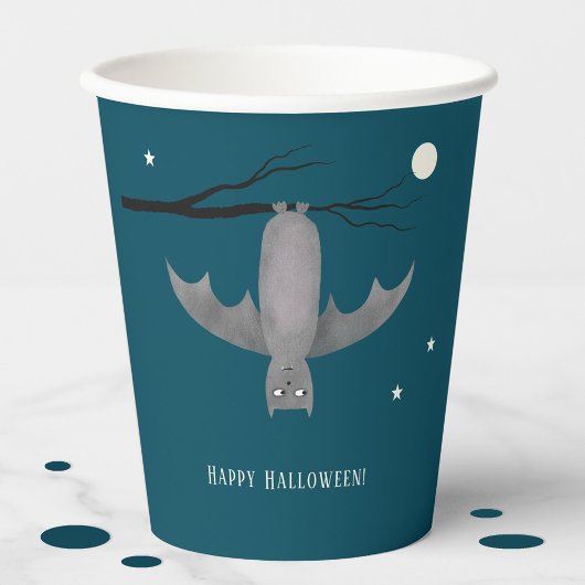 Gobelets En Papier Cute Bat Halloween