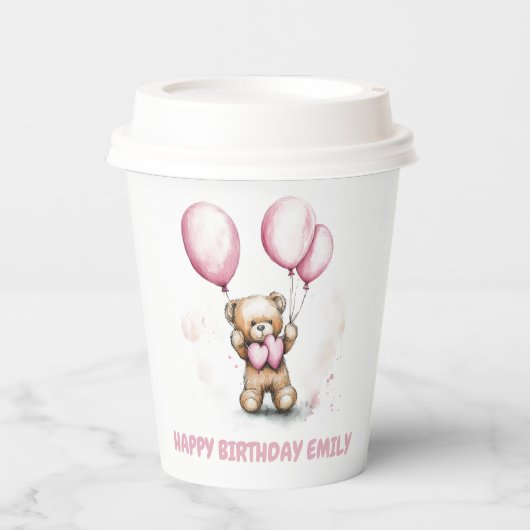 Gobelets En Papier Cute Bear Pastel Coupes en papier (Recto)