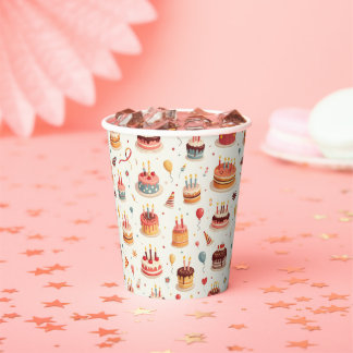 Gobelets En Papier Cute Birthday Cakes Paper Party Cups
