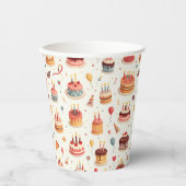 Gobelets En Papier Cute Birthday Cakes Paper Party Cups (Recto)