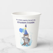 Gobelets En Papier Cute Blue Boy Sea Otter fête d'anniversaire (Recto)