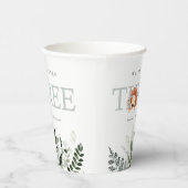 Gobelets En Papier Cute Boho Lion Foliage 3ème fête d'anniversaire (Droite)