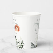 Gobelets En Papier Cute Boho Lion Folio Deuxième fête d'anniversaire (Droite)