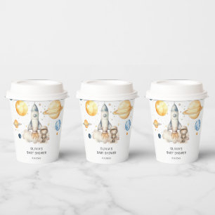 Gobelets En Papier Cute Boy Astronaut Baby shower spatial