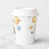 Gobelets En Papier Cute Boy Astronaut Baby shower spatial (Droite)
