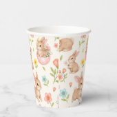 Gobelets En Papier Cute Bunnies and Flowers Pattern (Droite)