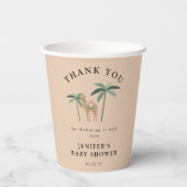 Gobelets En Papier Cute Camel Desert Baby shower à thème (Verso)