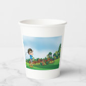 Gobelets En Papier Cute Cartoon Boy Golf Fun Golf Amusant Golf Lover (Recto)