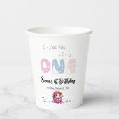 Gobelets En Papier Cute Chat 1er anniversaire (Recto)