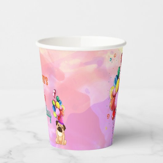 Gobelets En Papier Cute Chien Chiot Puppy Theme Fête d'Anniversaire d (Gauche)