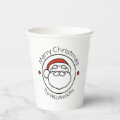 Gobelets En Papier Cute Christmas Santa Claus with Red Hat (Recto)