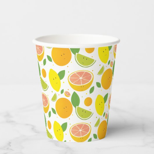 Gobelets En Papier Cute Citrus Fruit Paper Cups (Recto)
