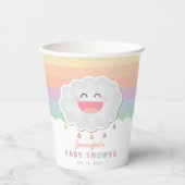 Gobelets En Papier Cute Cloud Raindrops Baby shower neutre pour les f (Recto)