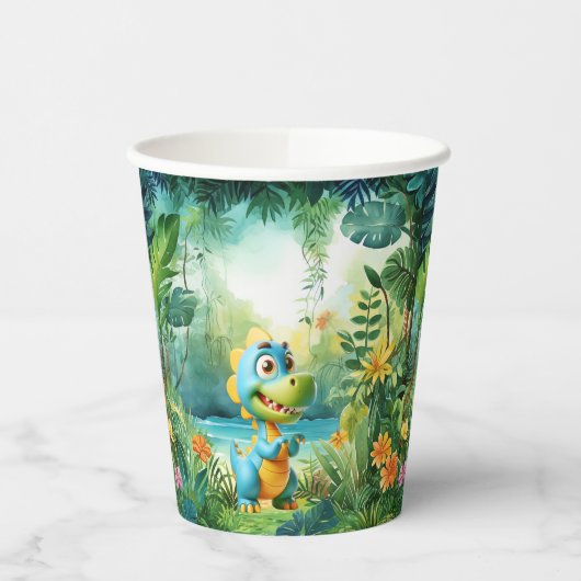 Gobelets En Papier Cute Coupes De Papier Dinosaure (Gauche)