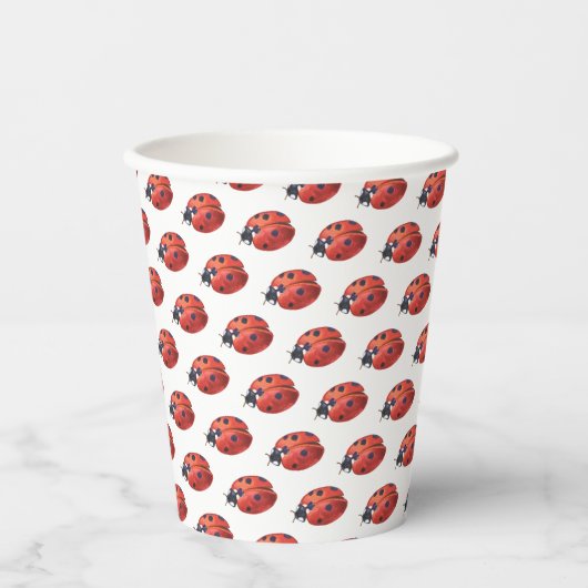 Gobelets En Papier Cute Coupes de papier Motif Ladybug (Recto)