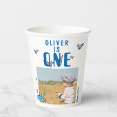 Gobelets En Papier Cute Crab Sea Animaux Shell Boy Photo 1er annivers (Recto)