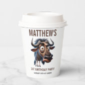 Gobelets En Papier Cute Crazy Cheetah Farm Theme 1st Birthday (Verso)