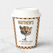 Gobelets En Papier Cute Crazy Cheetah Farm Theme 1st Birthday (Recto)