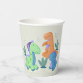 Gobelets En Papier Cute Dinosaur Anniversaire Coupes papier (Recto)