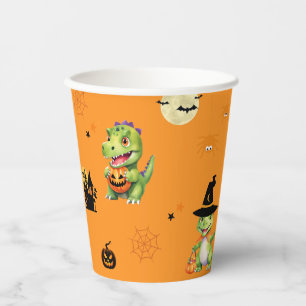 Gobelets En Papier Cute Dinosaur jouer tour citrouille pour traiter h