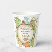 Gobelets En Papier Cute Dinosaures Garçon Baby shower Verdure (Verso)