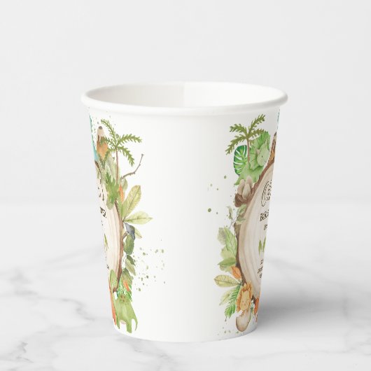 Gobelets En Papier Cute Dinosaures Garçon Baby shower Verdure (Gauche)