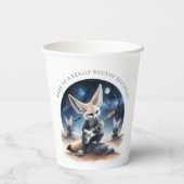 Gobelets En Papier Cute Fennec Renards Rocheuses Guitares Acoustiques (Verso)