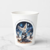 Gobelets En Papier Cute Fennec Renards Rocheuses Guitares Acoustiques (Recto)