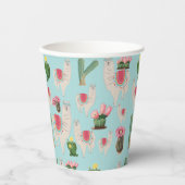Gobelets En Papier Cute Fiesta Llama & Cactus Motif (Recto)