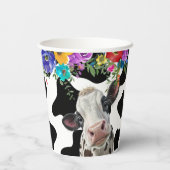 Gobelets En Papier Cute Florale 'Holy Cow' ONE 1er anniversaire (Verso)