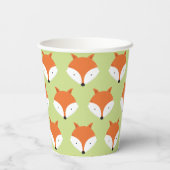 Gobelets En Papier Cute Fox Face Motif animal (Verso)