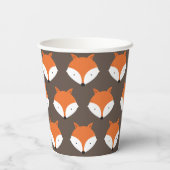 Gobelets En Papier Cute Fox Face Motif animal (Verso)