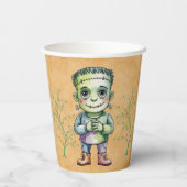 Gobelets En Papier Cute Frankenstein Halloween Anniversaire (Verso)