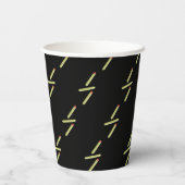 Gobelets En Papier Cute Fries Restaurant Anniversaire Fête Noir (Verso)