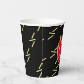 Gobelets En Papier Cute Fries Restaurant Anniversaire Fête Noir (Droite)
