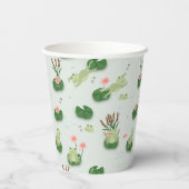 Gobelets En Papier Cute Frogs in Lily Pond (Verso)